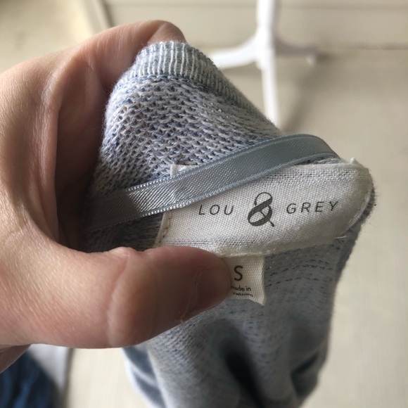 Lou & Grey • Blue & Gray Ombré Cardigan • Super Pretty Colorblock Pattern! - Picture 6 of 6